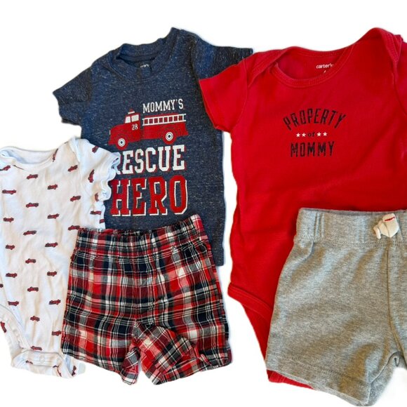 🚒 Baby Boy, Fire Truck Theme, 5 item Bundle - Picture 4 of 10